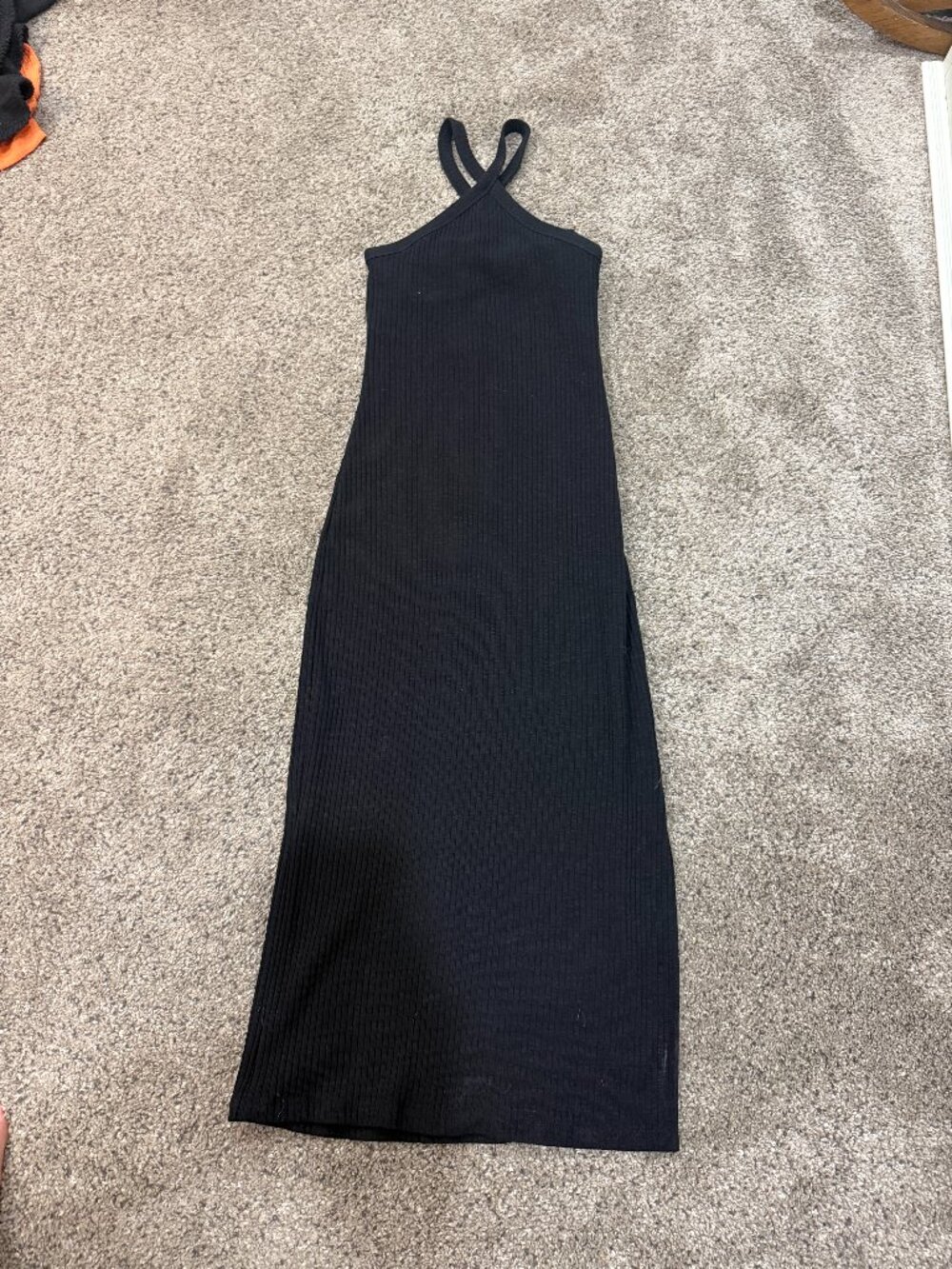 Old Navy Black Ribbed Halter Maxi Dress – Women’s XS